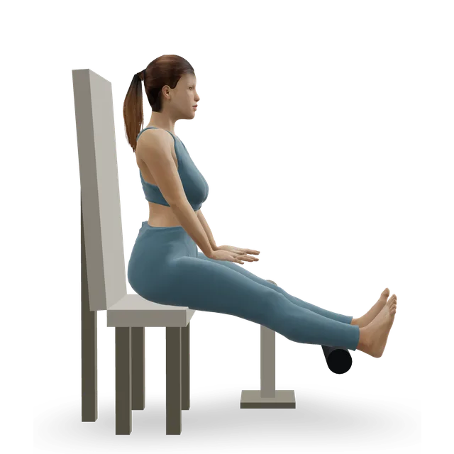 Seated Leg Curl demonstrated on the 3D figure