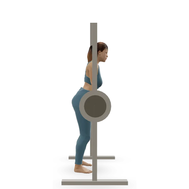 Smith machine hang power clean demonstrated on the 3D figure