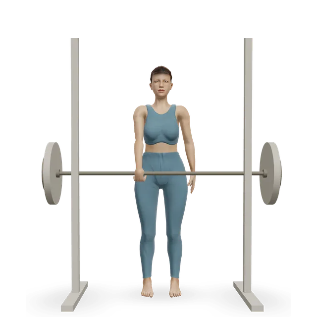 One-arm Smith machine upright row demonstrated on the 3D figure