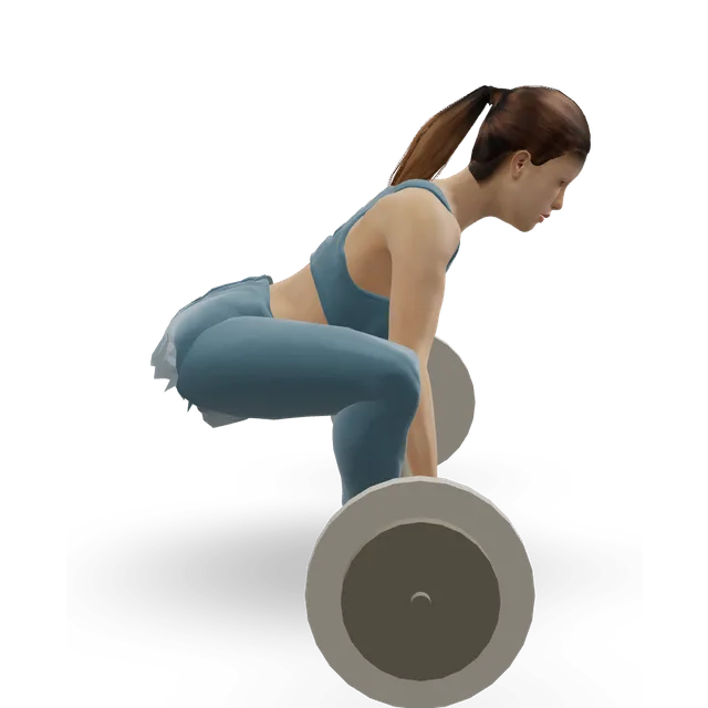Snatch pull demonstrated on the 3D figure