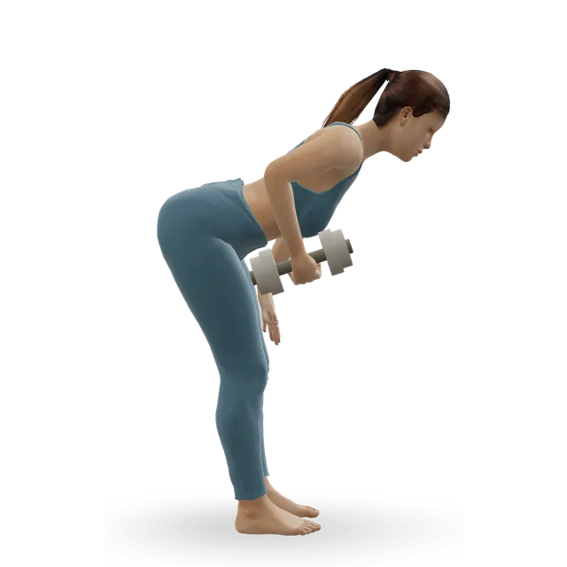 One-arm triceps kickback demonstrated on the 3D figure