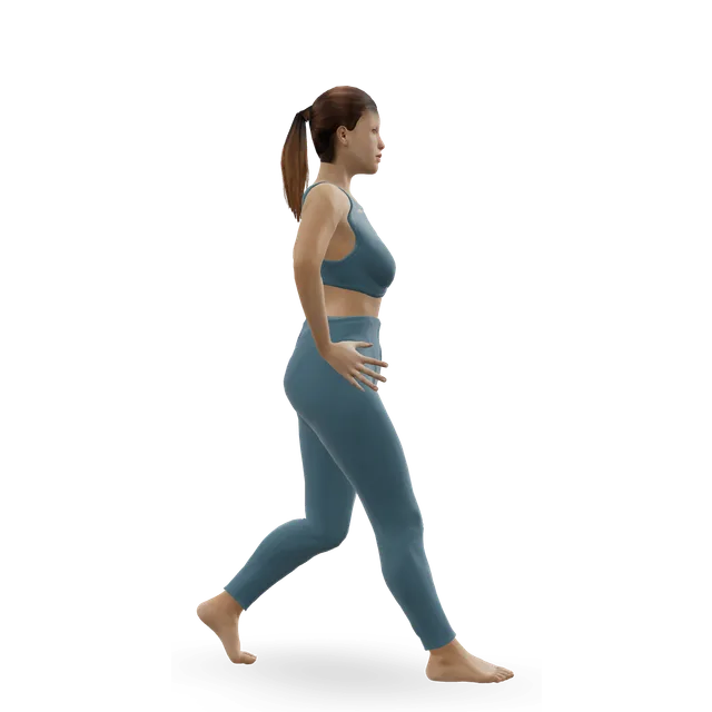 Standing Hip Flexors demonstrated on the 3D figure