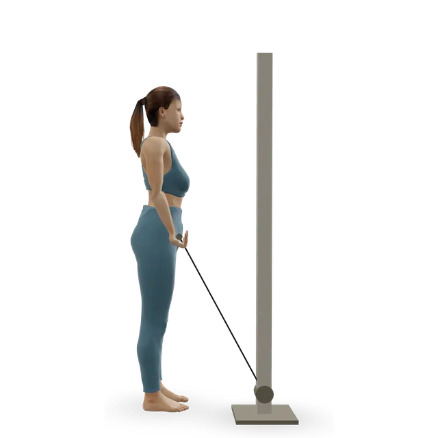 One-arm cable curl demonstrated on the 3D figure