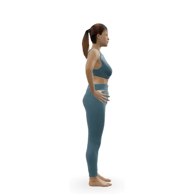 Stomach vacuum (drawing-in) demonstrated on the 3D figure