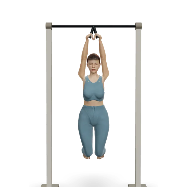 V-bar pull-up demonstrated on the 3D figure