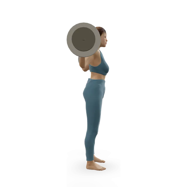 Weighted jump squat demonstrated on the 3D figure