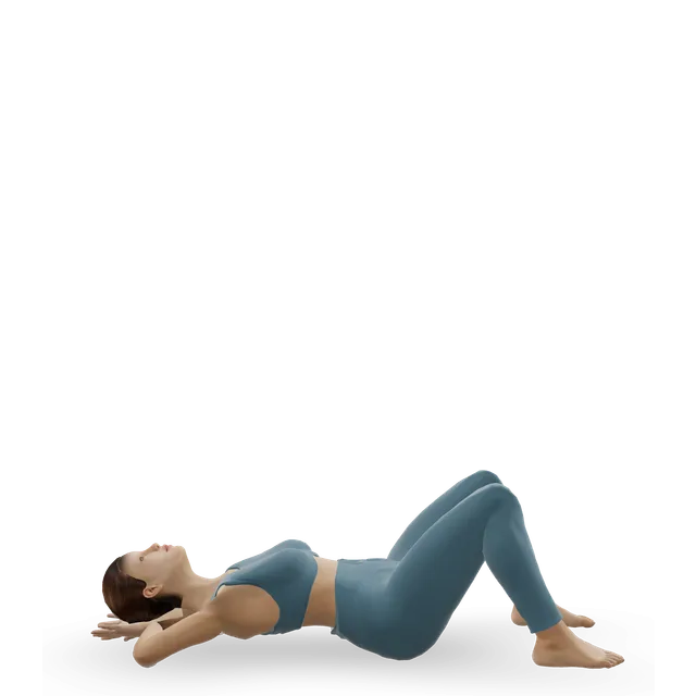 Chest lift (Pilates curl-up) demonstrated on the 3D figure