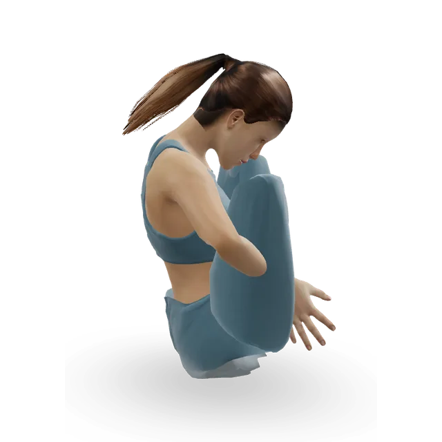 Crab (Pilates) demonstrated on the 3D figure