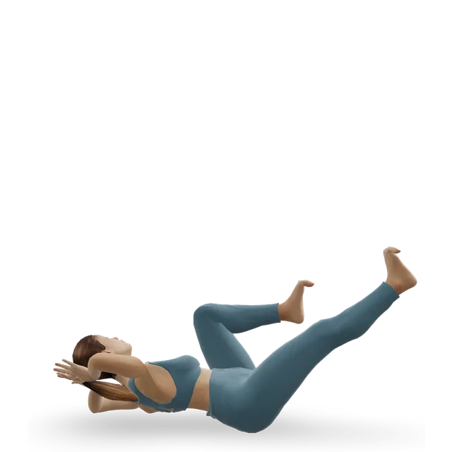 Criss-cross (Pilates) demonstrated on the 3D figure