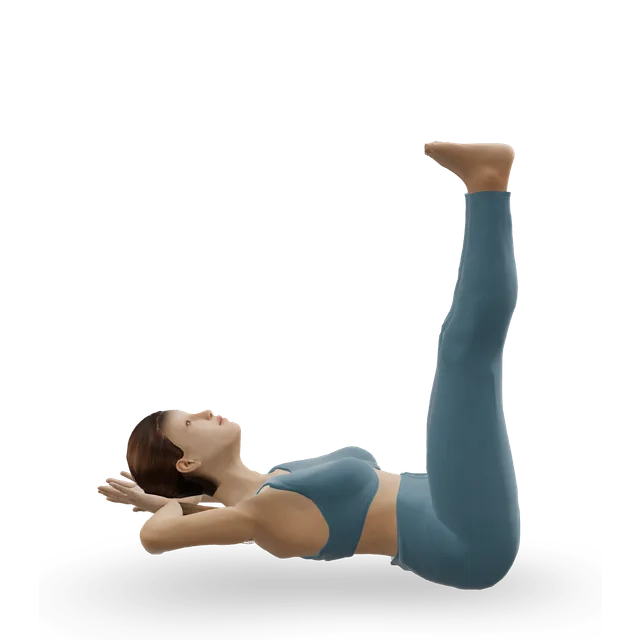 Double straight-leg stretch (Pilates lower lift) demonstrated on the 3D figure