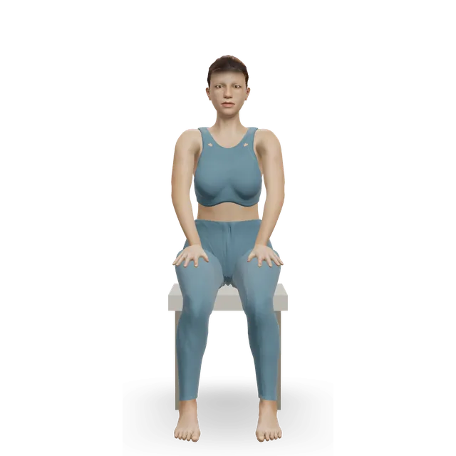 Lateral breathing (Pilates breathing) demonstrated on the 3D figure