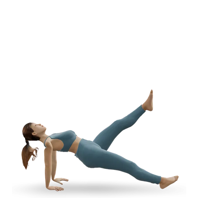 Leg pull back (Pilates leg pull up) demonstrated on the 3D figure