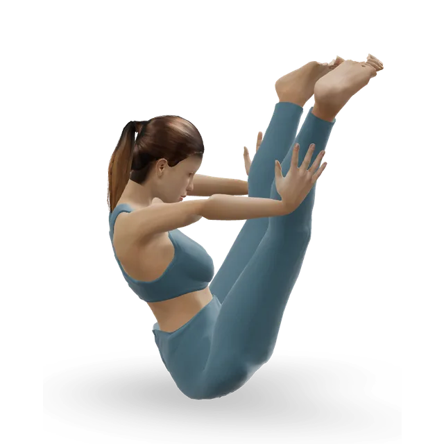 Open-leg rocker (Pilates rocker with open legs) demonstrated on the 3D figure
