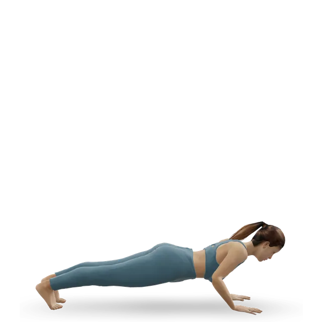 Push-up (Pilates) demonstrated on the 3D figure