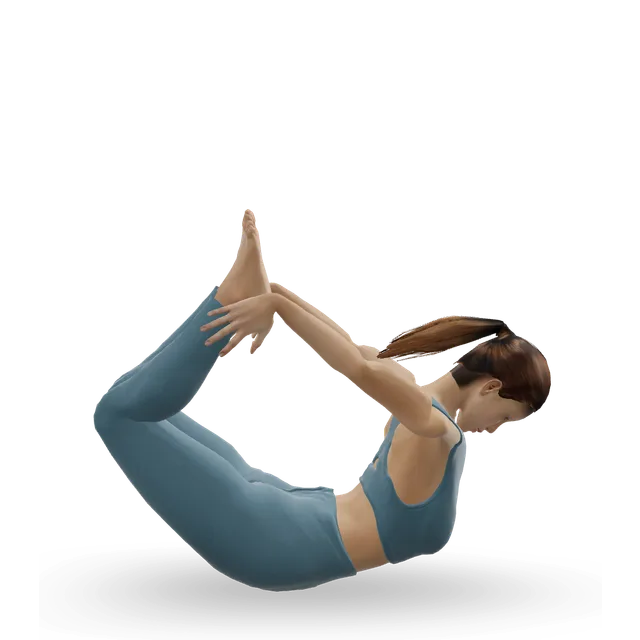 Rocking (Pilates) demonstrated on the 3D figure