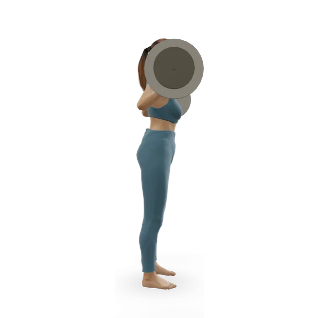Push press demonstrated on the 3D figure