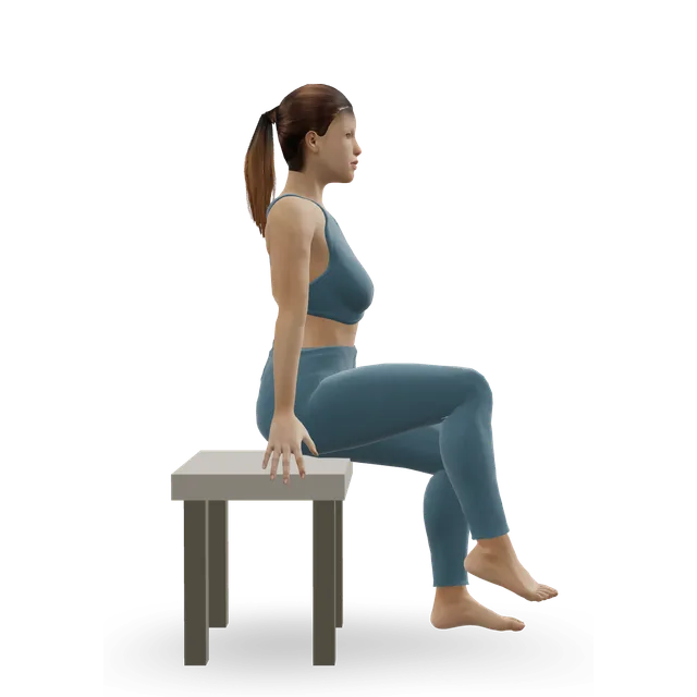 Seated march demonstrated on the 3D figure