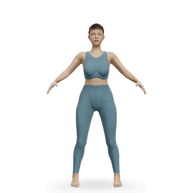 Standing spiral reach demonstrated on the 3D figure