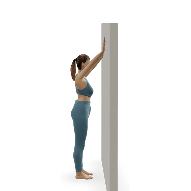 Wall climb (finger walk up the wall) demonstrated on the 3D figure