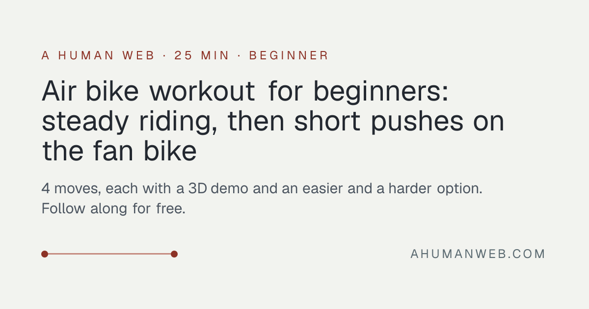 Air bike workout for beginners (25 min) · A Human Web